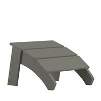 Alamont Home - Sawyer Indoor/Outdoor Poly Resin Adirondack Style Ottoman - Gray - Large Front