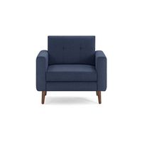 Burrow - Mid Century Nomad Armchair - Navy Blue - Large Front
