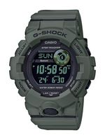 Casio - Men's G-Shock Power Trainer with Bluetooth Mobile Link 49mm Watch - Green - Large Front