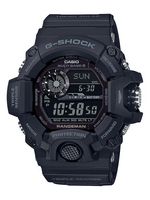 Casio - Men's G-Shock Rangeman Triple-Sensor Atomic Solar 54mm Watch - Black - Large Front