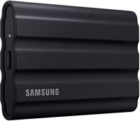 Samsung - T7 Shield 4TB External USB 3.2 Gen 2 Rugged SSD IP65 Water Resistant - Black - Large Front