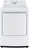 LG - 7.3 Cu. Ft. Smart Electric Dryer with Sensor Dry - White - Large Front