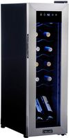 NewAir - 12-Bottle Wine Cooler with Compressor Cooling - Stainless Steel - Large Front