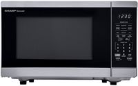 Sharp 1.4 cu. ft. Stainless Countertop Microwave Works with Alexa - Stainless Steel - Large Front