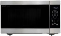 Sharp - 2.2 cu ft Stainless Family Size Countertop Microwave with Sensor cooking and  Inverter Te... - Large Front