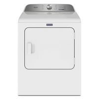 Maytag - 7.0 Cu. Ft. Gas Dryer with Steam and Pet Pro System - White - Large Front