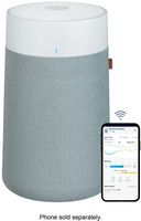 Blueair - Blue Pure 411i Max 219 Sq. Ft HEPASilent Smart Small Room Bedroom Air Purifier - White/... - Large Front