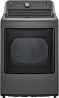 LG - 7.3 Cu. Ft. Gas Dryer with Sensor Dry - Middle Black - Large Front