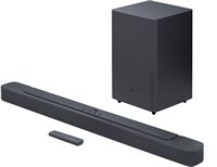 JBL - 2.1 Channel Soundbar with Wireless Subwoofer - Black - Large Front