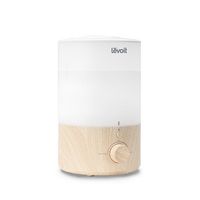 Levoit - Dual 150 .79 gallon Top-Fill Ultrasonic Humidifier - White / Wood - Large Front