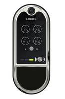 Lockly - Vision Elite Smart Lock Deadbolt with with App/Keypad/Biometric/Voice Assistant/Key Acce... - Large Front