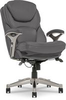 Serta - Upholstered Back in Motion Health & Wellness Manager Office Chair - Bonded Leather - Gray - Large Front