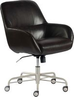Finch - Forester Modern Bonded Leather Office Chair - Dark Brown - Large Front