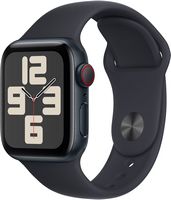 Apple Watch SE 2nd Generation (GPS + Cellular) 40mm Midnight Aluminum Case with Midnight Sport Ba... - Large Front