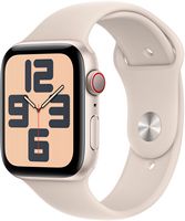Apple Watch SE 2nd Generation (GPS + Cellular) 44mm Starlight Aluminum Case with Starlight Sport ... - Large Front