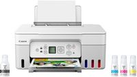 Canon - PIXMA MegaTank G3270 Wireless All-In-One SuperTank Inkjet Printer - WHITE - Large Front
