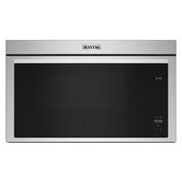 Maytag - 1.1 Cu. Ft. Over-the-Range Microwave with Flush Built-in Design - Stainless Steel - Large Front
