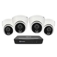 Swann - Master Series Home 8-Channel 4-Dome Camera 4K HD Indoor/Outdoor PoE Wired 2TB HDD NVR Sec... - Large Front