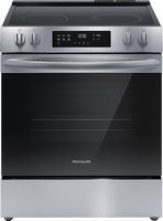 Frigidaire - 5.3 Cu. Ft. Freestanding Electric Range with Steam-cleaning and EvenTemp - Stainless... - Large Front