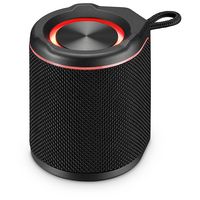 iLive - Light Up Wireless Waterproof Fabric Speaker - Black - Large Front