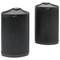 iLive - Patio+ Bluetooth Indoor/Outdoor Water-Resistant Speakers (Pair) - Black - Large Front