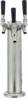 Zephyr - Presrv Triple Tap Kit Accessory for PRKB Kegerators - Stainless Steel - Large Front