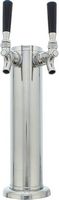 Zephyr - Presrv Double Tap Kit Accessory for PRKB Kegerators - Stainless Steel - Large Front