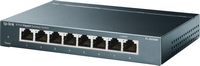 TP-Link - 8-Port 10/100/1000 Mbps Unmanaged Switch - Black - Large Front