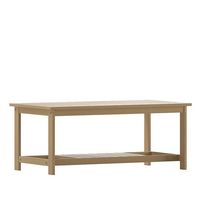 Alamont Home - Charlestown Indoor/Outdoor Poly Resin 2-Tier Adirondack Coffee Table - Natural Cedar - Large Front