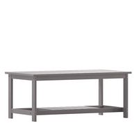 Alamont Home - Charlestown Indoor/Outdoor Poly Resin 2-Tier Adirondack Coffee Table - Gray - Large Front