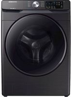 Samsung - Open Box 4.5 Cu. Ft. 10-Cycle High-Efficiency Front-Loading Washer with Steam - Black S... - Large Front