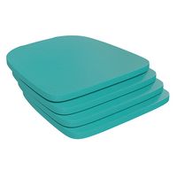 Alamont Home - All-Weather Polyresin Seat for Colorful Metal Stools and Chairs (Set of 4) - Mint - Large Front