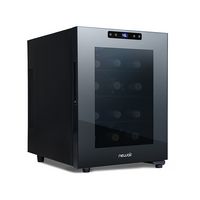 NewAir - Shadow T-Series 12-Bottle Wine Cooler with Triple-Layer Tempered Glass Door and Ultra-Qu... - Large Front