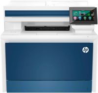 HP - LaserJet Pro 4301fdn Color All-in-One Laser Printer - White/Blue - Large Front