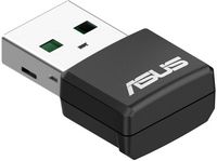 ASUS - USB-AX56 Nano AX1800 Dual-Band Wi-Fi 6 USB Network Adapter - Black - Large Front