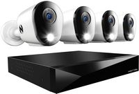 Night Owl - 12 Channel 4 Camera Wired 2K 1TB DVR Security System with 2-way Audio - White - Large Front