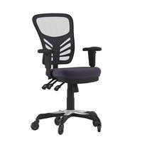 Alamont Home - Mid-Back Ergonomic Multifunction Mesh Chair with Polyurethane Wheels - Dark Gray - Large Front