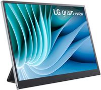 LG - gram +view 16” IPS LED 60Hz Portable Monitor (USB Type-C) - Silver - Large Front