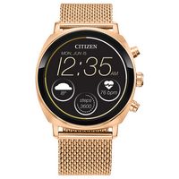 Citizen - CZ Smart 41mm Unisex Casual Smartwatch with IP Stainless Steel Mesh Bracelet - Rose Gold - Large Front