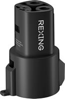 Rexing - J1772 to Tesla Electric Vehicle (EV) Charger Adapter for Tesla - Black - Large Front