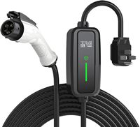 Rexing - J1772 Level 2 NEMA 14-50 Portable Electric Vehicle (EV) Charger - up to 32A - 17' - Black - Large Front