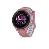 Garmin - Forerunner 265S GPS Smartwatch 42 mm Fiber-reinforced polymer - Black/Light Pink - Large Front