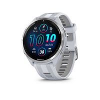 Garmin - Forerunner 965 GPS Smartwatch 47 mm Fiber-reinforced polymer - Titanium/Whitestone - Large Front