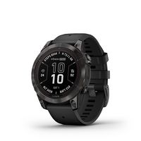 Garmin - fenix 7 Pro Sapphire Solar GPS Smartwatch 47 mm Fiber-reinforced polymer - Carbon Gray D... - Large Front