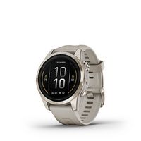 Garmin - epix Pro (Gen 2) Sapphire Edition 42mm Fiber-Reinforced Polymer - Soft Gold with Light S... - Large Front