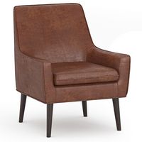 Simpli Home - Robson Accent Chair - Distressed Saddle Brown - Large Front