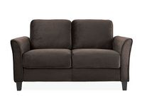 Lifestyle Solutions - Westin Two Seat Curved Arm Microfiber Loveseat - Coffee - Large Front