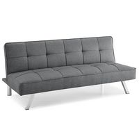 Serta - Corey Multi-Functional Convertible Sofa  in Faux Leather - Charcoal - Large Front