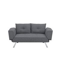 Serta - Molecule Casual Convertible Sofa - Dark Grey - Large Front