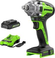 Greenworks - 24 Volt 1/2” Brushless Cordless Impact Wrench with 2Ah Battery and Charger - Green - Large Front